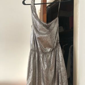 NWT Silver One Shoulder Chelsea & Violet Dress